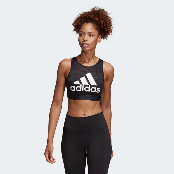 Adidas 2.0 Halter Logo Bra Black DU1283