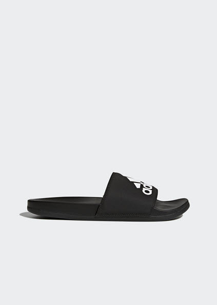 Adidas Adilette Cloudfoam Plus Logo Slides Black CG3425