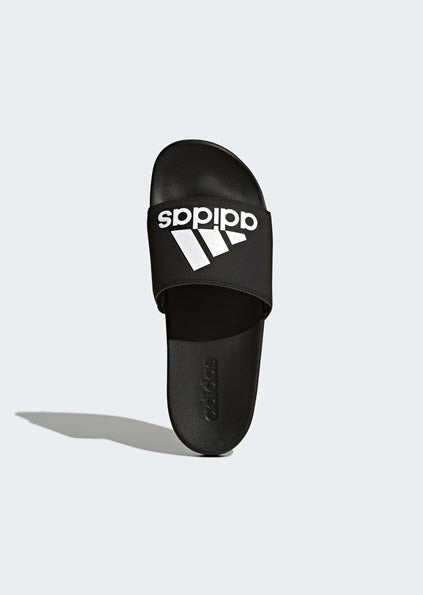 Adidas Adilette Cloudfoam Plus Logo Slides Black CG3425