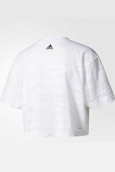 Adidas Aeroknit Crop Tee White BQ5788. Sportstar Pro Newcastle, 2300 NSW. Australia.