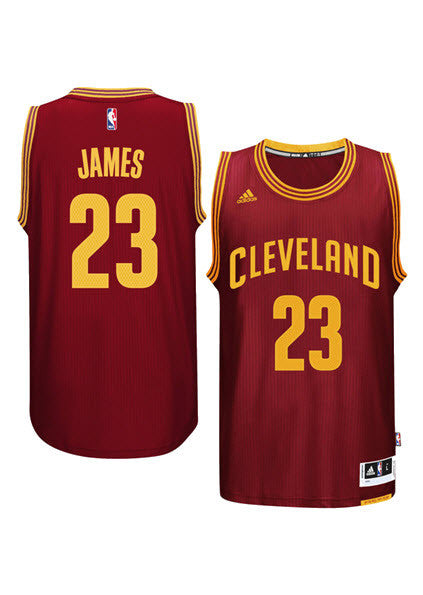 Lebron James #23 Adidas Wine/Gold Cleveland Cavaliers CAVS Jersey XL