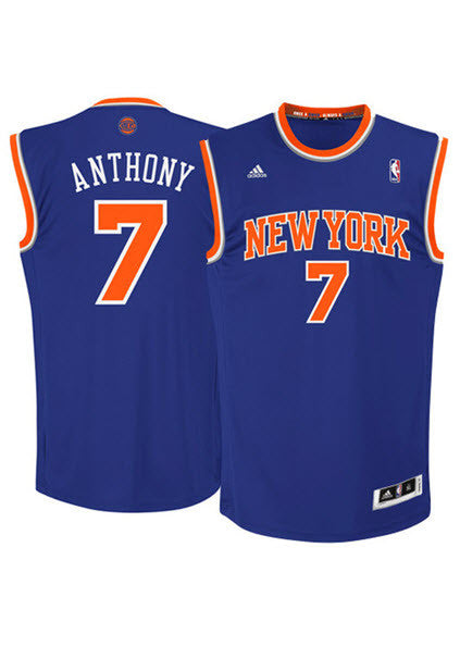 Carmelo Anthony New York Knicks #7 White Swingman Basketball Jersey by  Adidas