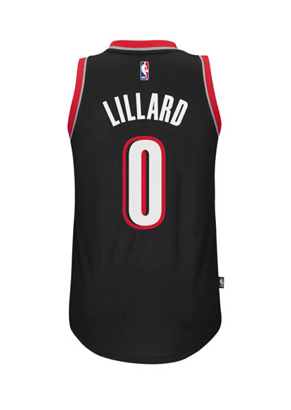 adidas Mens Red Portland Trail Blazer NBA #0 Damian Lillard
