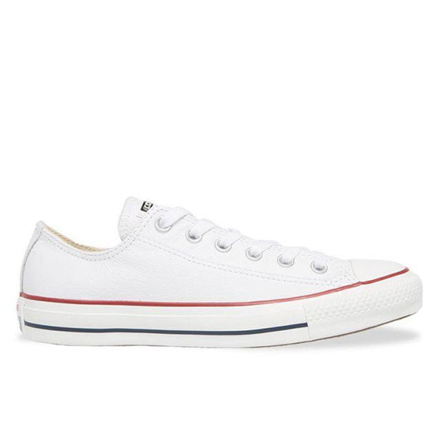 Converse Chuck Taylor All Star Classic Optical White Leather Low Top 132173