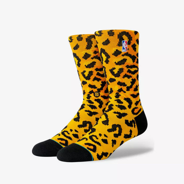 Stance NBA Logoman Leopard Gold Socks M556A19LEO