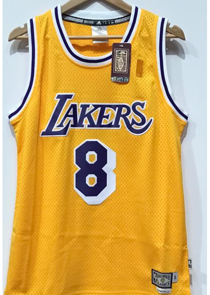 Adidas INTL Hardwood Classic Retired NBA Los Angeles Lakers Jersey Kobe BRYANT #8 BU0087 Yellow