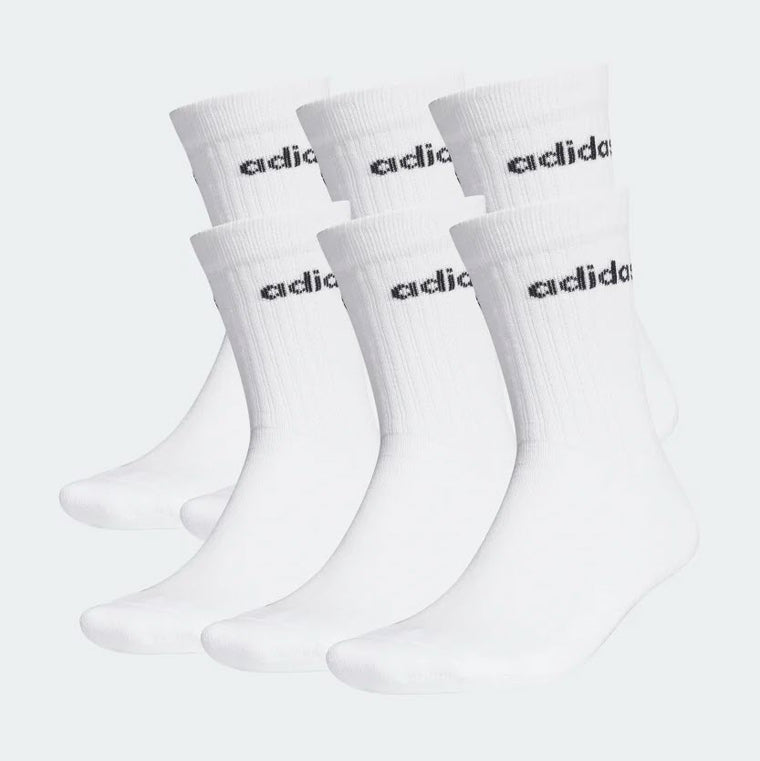 Adidas Half-Cushioned Crew Socks 3 Pair White GE1379