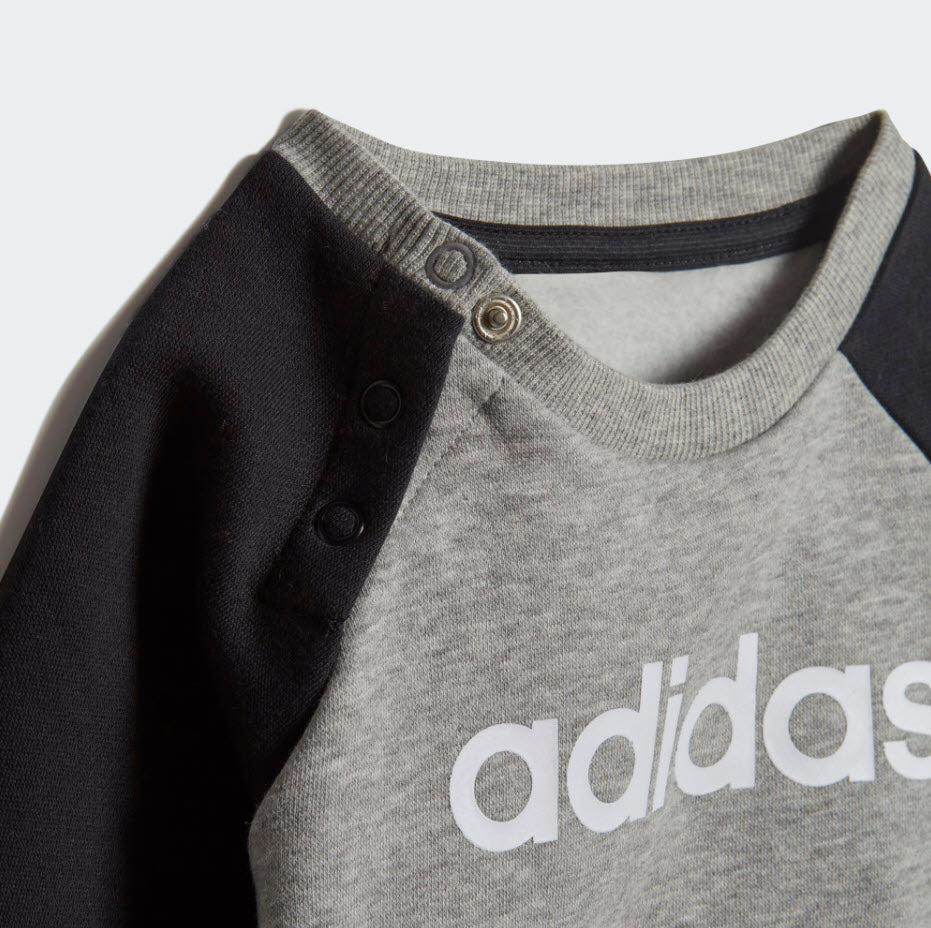 Adidas Infant Linear Fleece Jogger Set Medium Grey Heather  Black  White DV1266 - UNISEX KIDS TRAINING Sportstar Pro Newcastle, 2300 NSW. Australia. 6