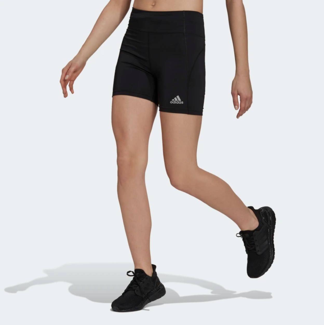 Black adidas top running shorts