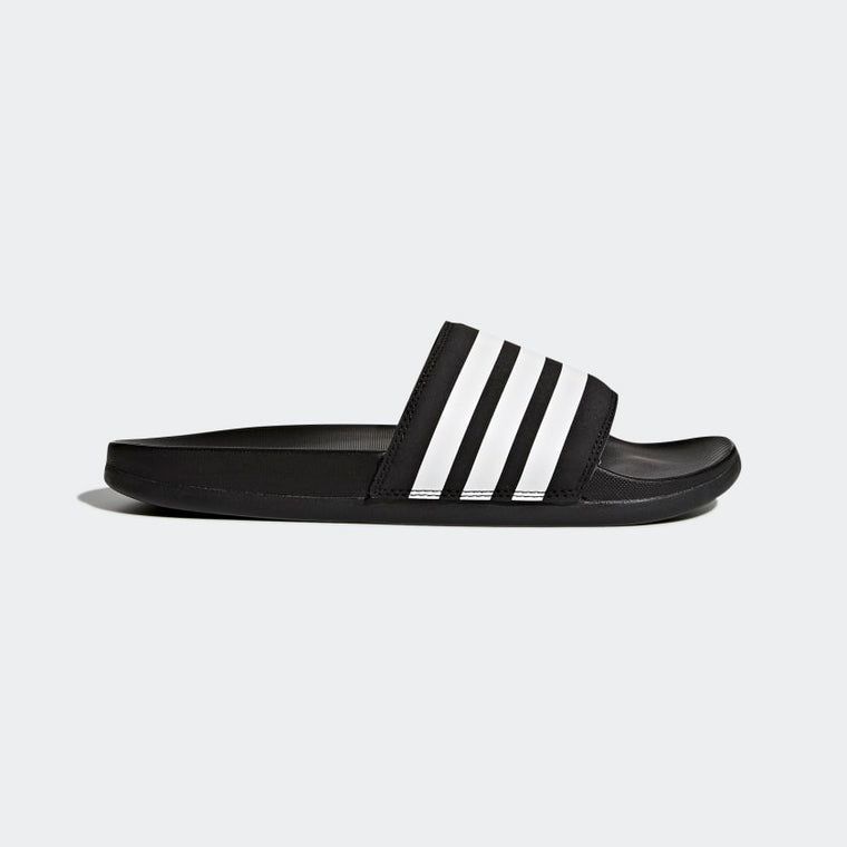 Adidas Adilette Cloudfoam Plus Stripes Women's Slides Black/White AP9966