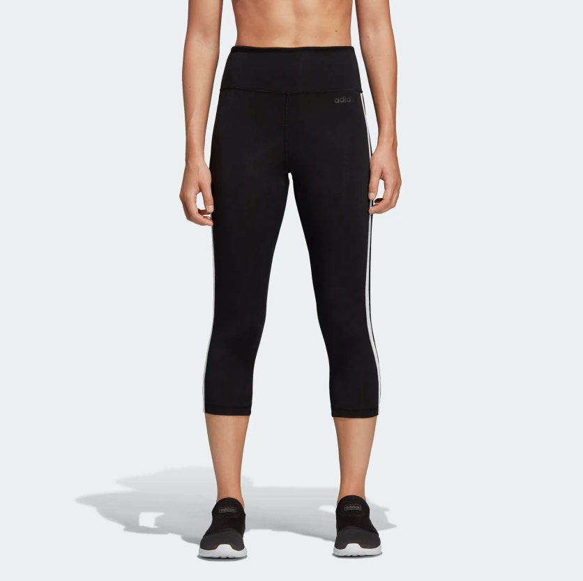 Adidas 3 stripe sales three quarter tights ladies