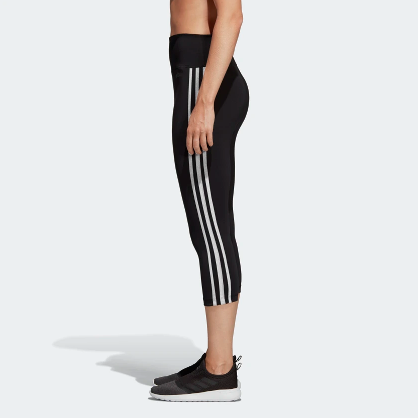 Adidas 3 stripe 2025 three quarter tights ladies