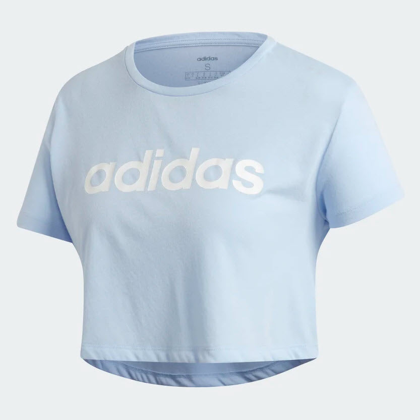 Adidas Designed 2 Move Cropped Boxy Logo Tee Glow Blue White EI5525 Sportstar Pro Newcastle, 2300 NSW. Australia. 5