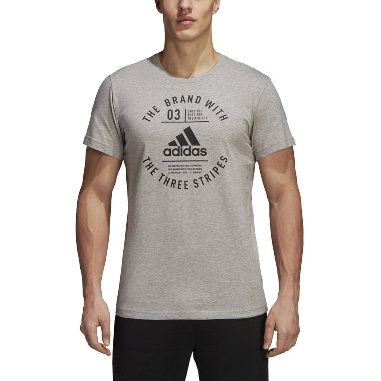 Adidas Emblem Tee Medium Grey Heather DI0286