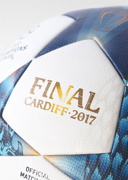 Adidas Finale Cardiff 2017 Official Match Ball White/Cyan AZ5200 Keep pressure on the defense with this soccer that honors the 2017 UEFA Champions League Final in Cardiff. It includes a seamless surface for true flight, reliable touch and low moisture uptake. Tested and approved by FIFA. Thermally bonded seamless surf Sportstar Pro. 519 Hunter Street Newcastle, 2300 NSW Australia