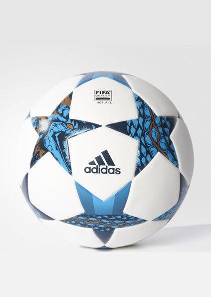 Adidas Finale Cardiff 2017 Match Ball Replica Top Training Soccer Ball White/Cyan AZ9609 Work the give and go with this high-quality soccer ball. It has a seamless surface for true flight, reliable touch and low water uptake. This durable ball features logos that honor the 2017 UEFA Champions League final in Cardiff Sportstar Pro. 519 Hunter Street Newcastle, 2300 NSW Australia