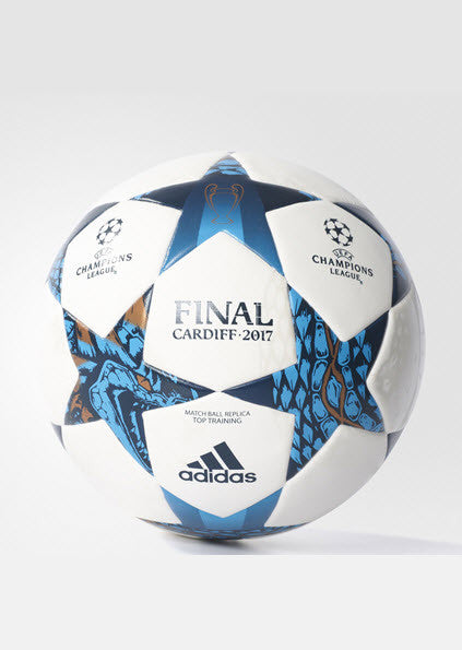 Adidas Finale Cardiff 2017 Match Ball Replica Top Training Soccer Ball White/Cyan AZ9609 Work the give and go with this high-quality soccer ball. It has a seamless surface for true flight, reliable touch and low water uptake. This durable ball features logos that honor the 2017 UEFA Champions League final in Cardiff Sportstar Pro. 519 Hunter Street Newcastle, 2300 NSW Australia