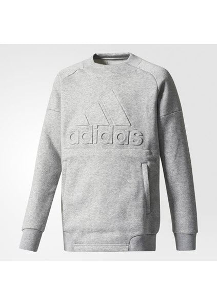 Adidas ID Tech Youth Boys Sweater - Medium Grey Heather CF2345