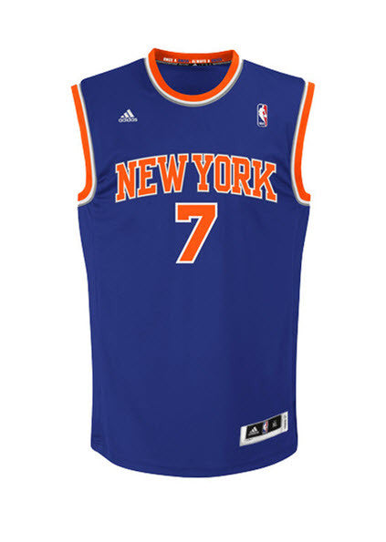 Men's New York Knicks #7 Carmelo Anthony Adidas Royal Blue 2016