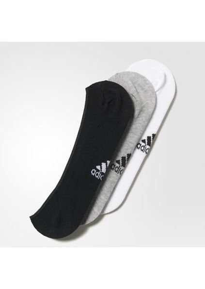 Adidas Invisible Thin Socks 3 Pairs AA2303 - TRAINING White/Medium Grey Heather/Black. Sportstar Pro. 519 Hunter Street, Newcastle, 2300 NSW. Australia.