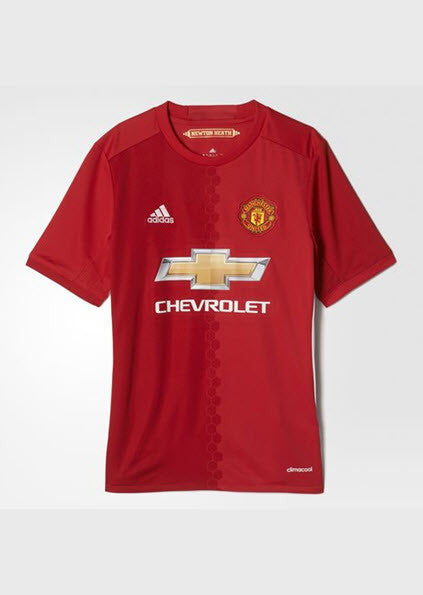 Adidas Manchester United FC Home Replica Jersey Youth Real Red/Power Red/White AI6716 This football jersey is a junior boys' version of the one the Red Devils wear at Old Trafford. With ventilated climacool for comfort, it includes an embroidered Manchester United badge on the chest. A ventilated football jersey model Sportstar Pro. 519 Hunter Street Newcastle, 2300 NSW. Australia