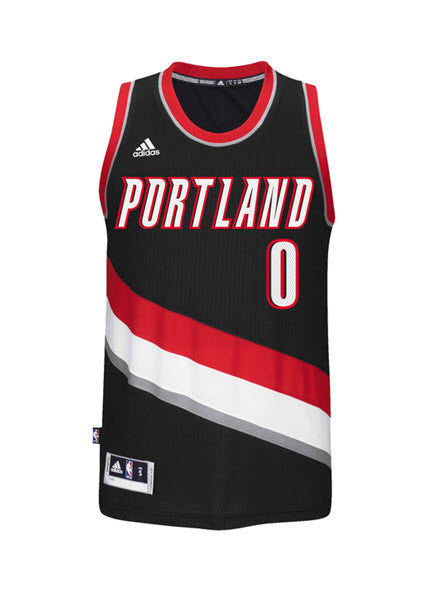 Adidas NBA INT Swingman Jersey Portland Trail Blazers LILLARD #0 C73440 Black