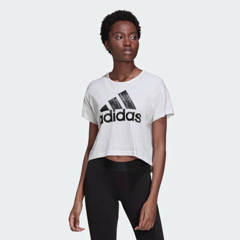 Adidas crop graphic tee online