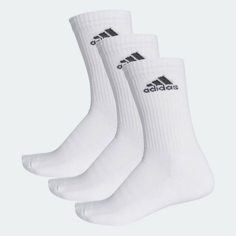 Adidas Youth 3-Stripes Performance Crew Socks White AA2297