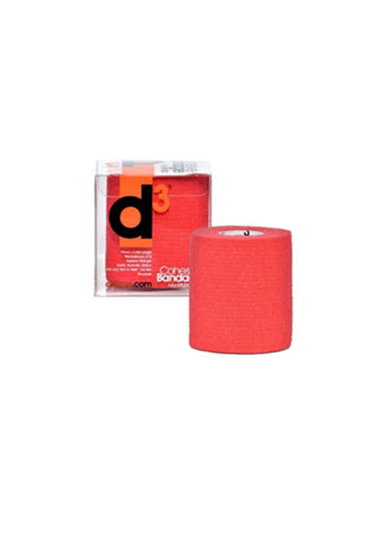 D3 Cohesive Sports Bandage - 75mm x 9.0M - Red