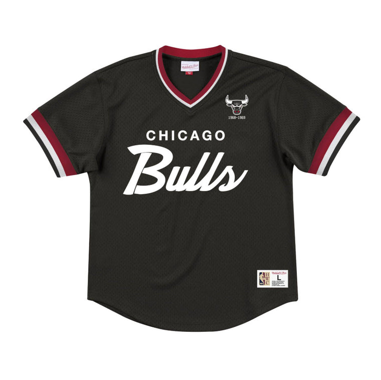 Mitchell & Ness Men's Special Mesh V-Neck Shirt Chicago Bulls