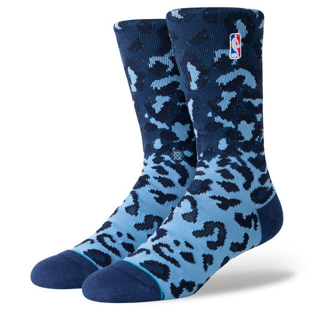 Stance NBA Logoman Leopard Blue Socks M556A19LEO